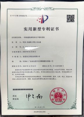 實(shí)用新型專利證書(shū)（喂料系統(tǒng)）
